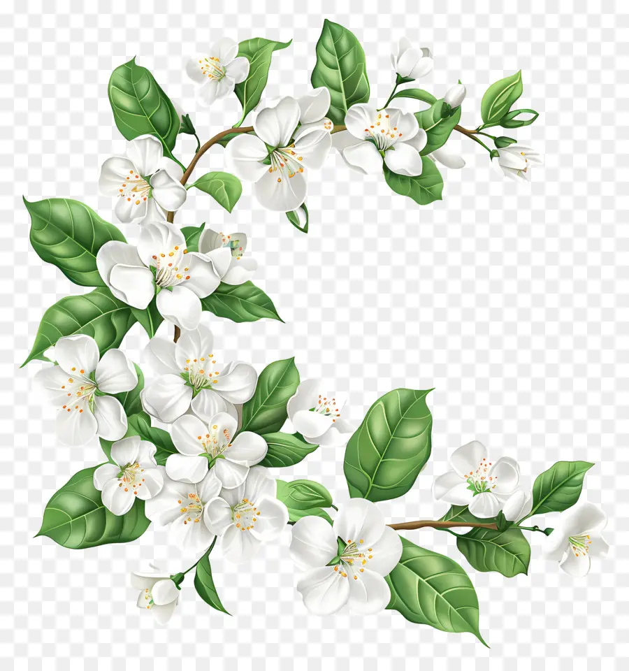 Beyaz Yasemin Çiçekleri，çiçek PNG