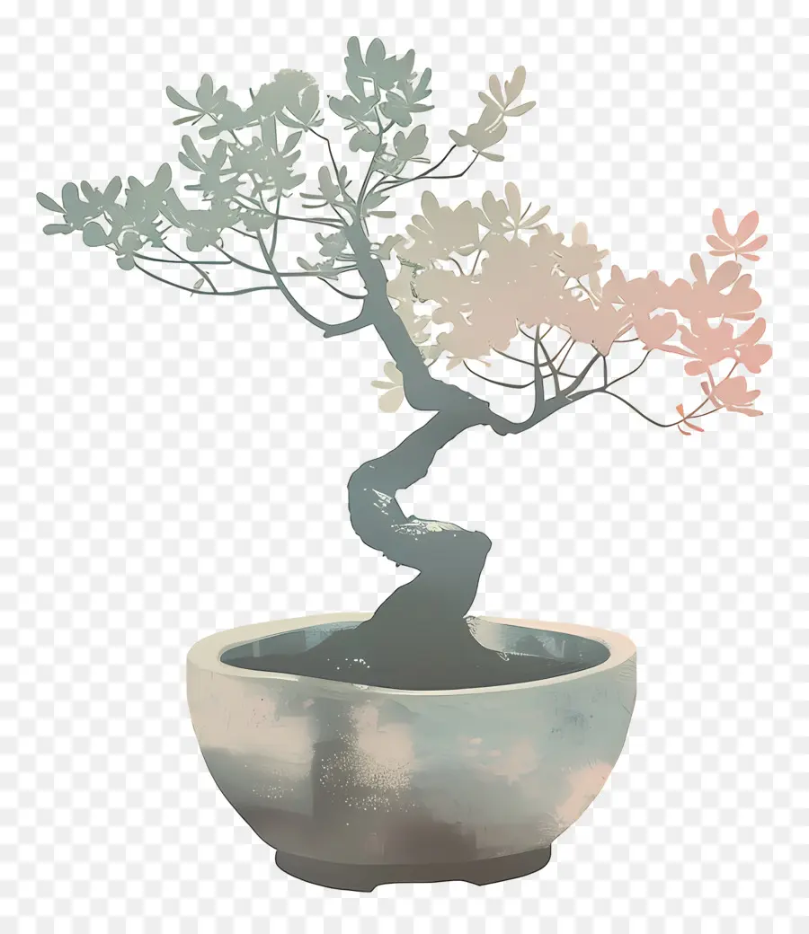 Bonsai Ağacı，Minimalist PNG