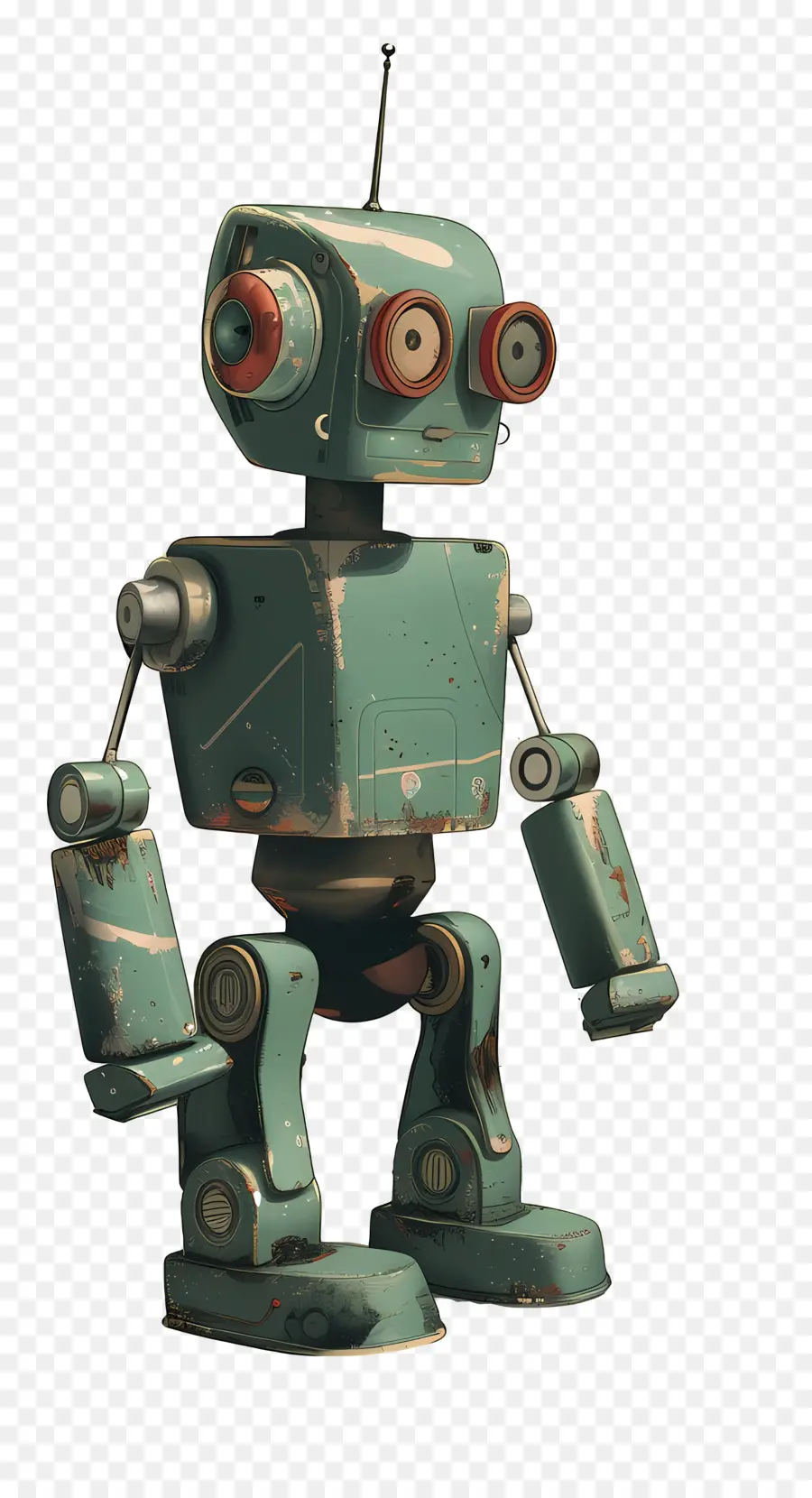 Robot，Vintage Oyuncak Robotu PNG