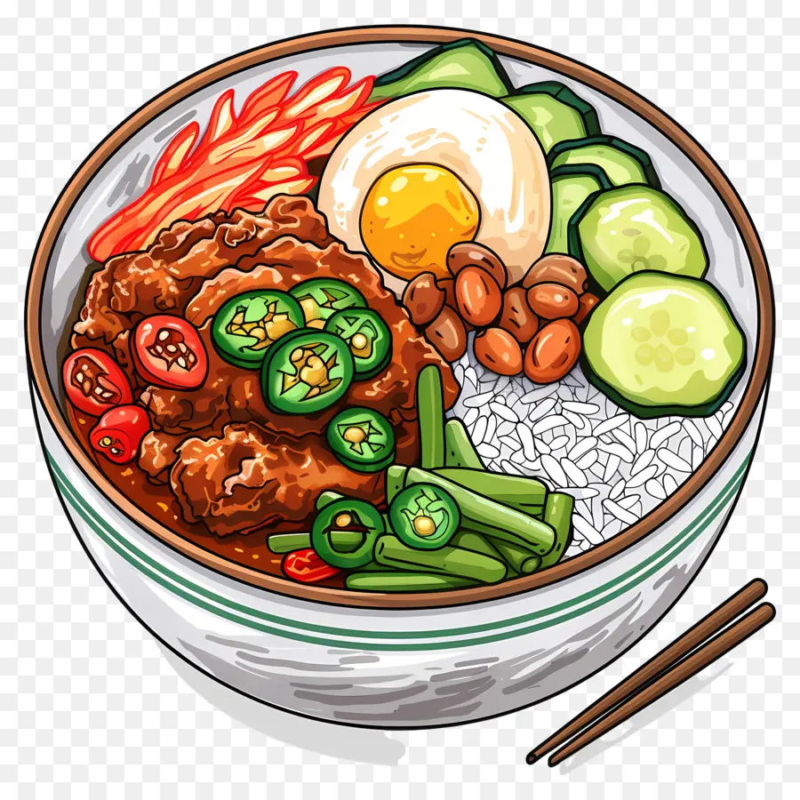 Nasi Lemak，Malay Gıda PNG