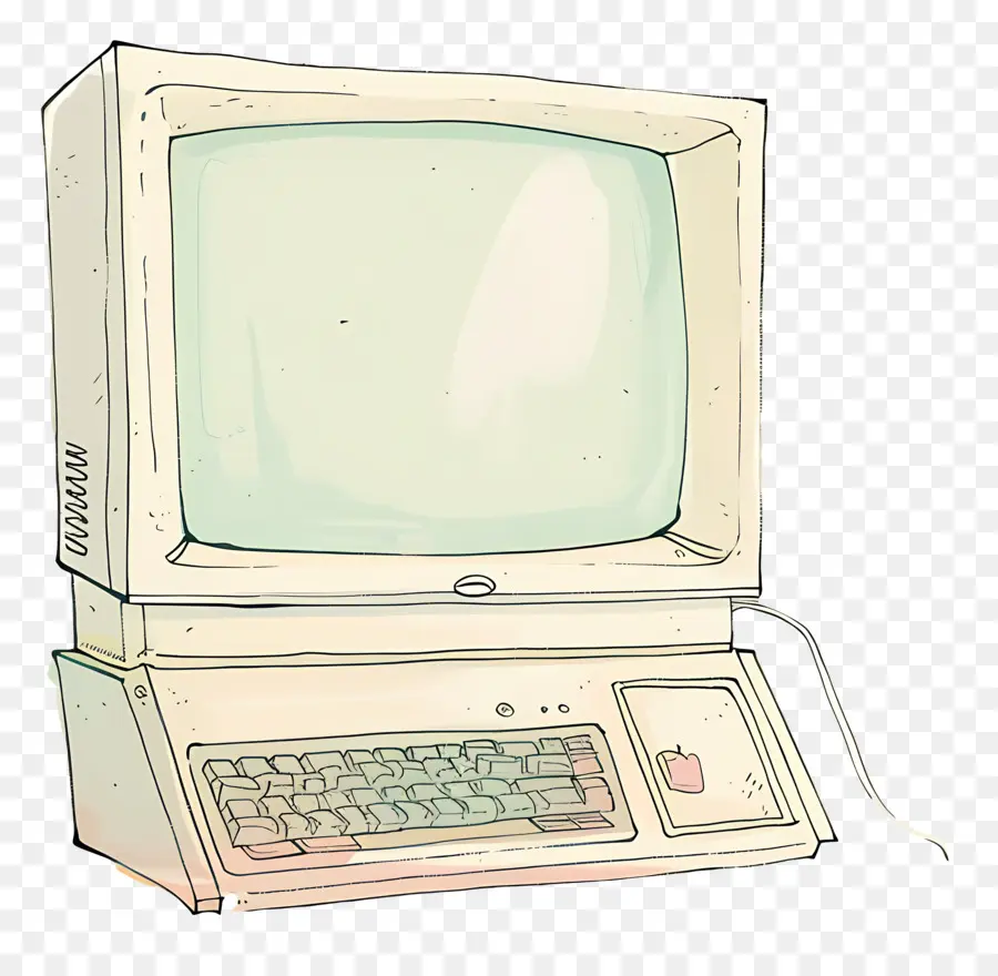 Masaüstü Bilgisayar，Eski Bilgisayar PNG
