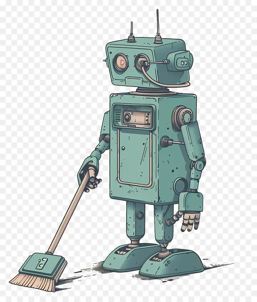 Temizlik Robotu，Karikatür Robot PNG