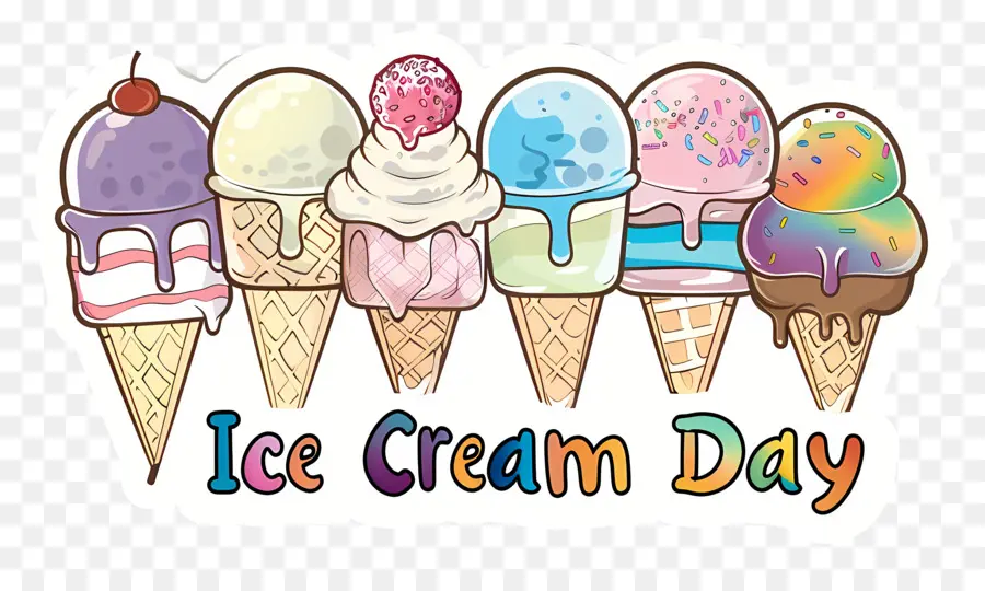 Ulusal Dondurma Günü，Dondurma Koniler PNG