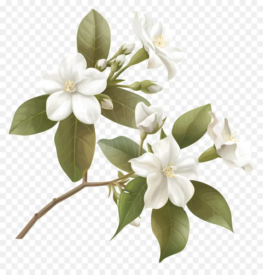 Beyaz Yasemin Çiçekleri，Beyaz çiçekler PNG