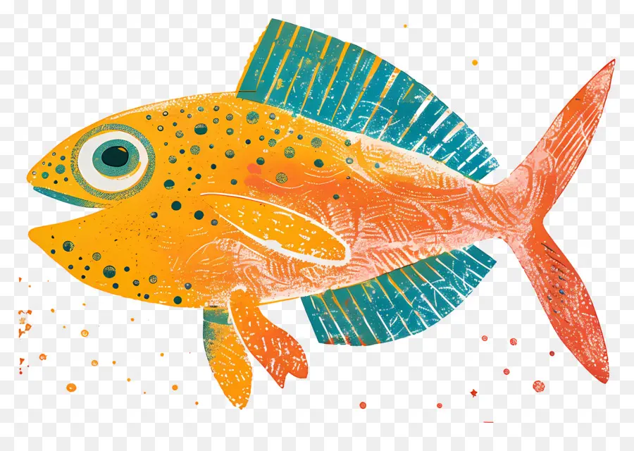 Karikatür Balık，Renkli Balık PNG