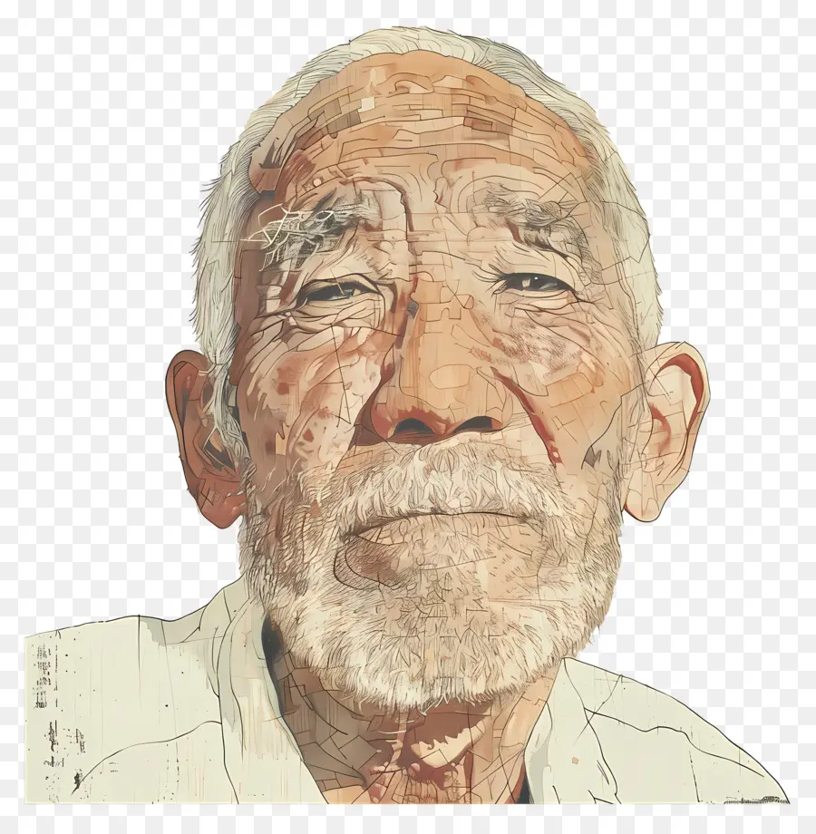 Yaşlı Adam，Beyaz Sakal PNG