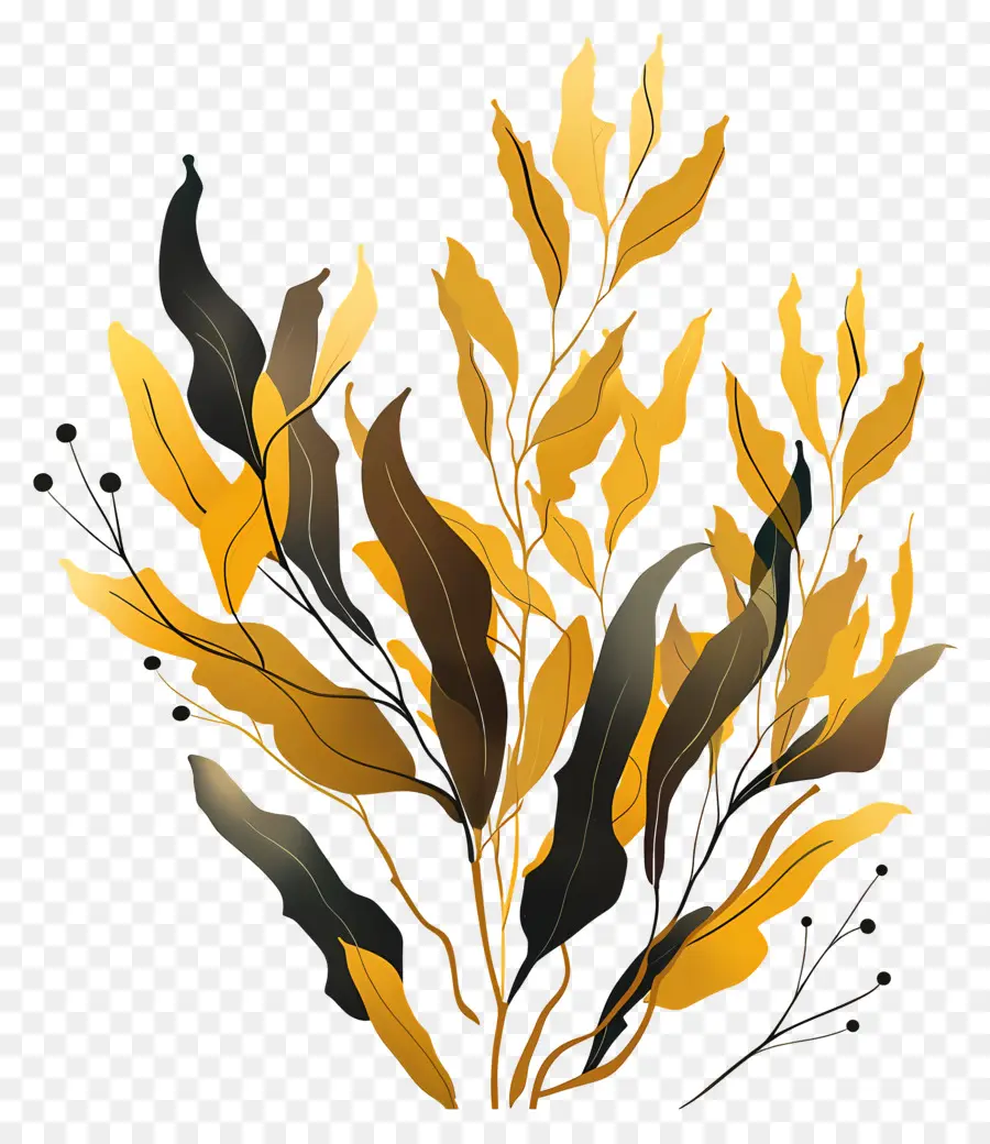 Yosun，Sarı Yapraklar PNG