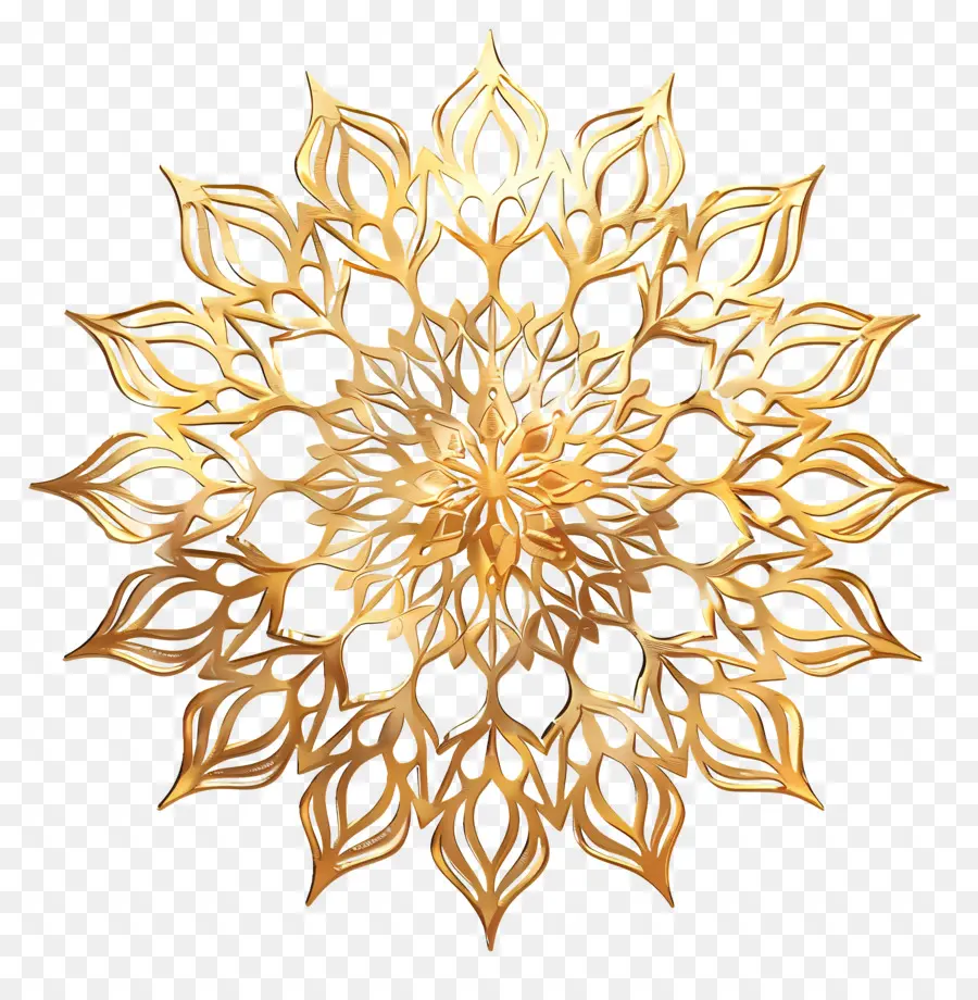 Altın Mandala Deseni，Altın Ayçiçeği PNG