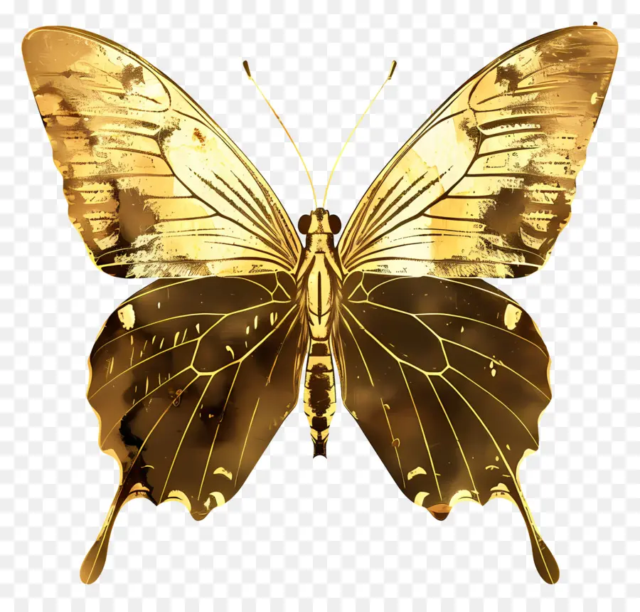 Altın Kelebek，Parlak Kanatlar PNG