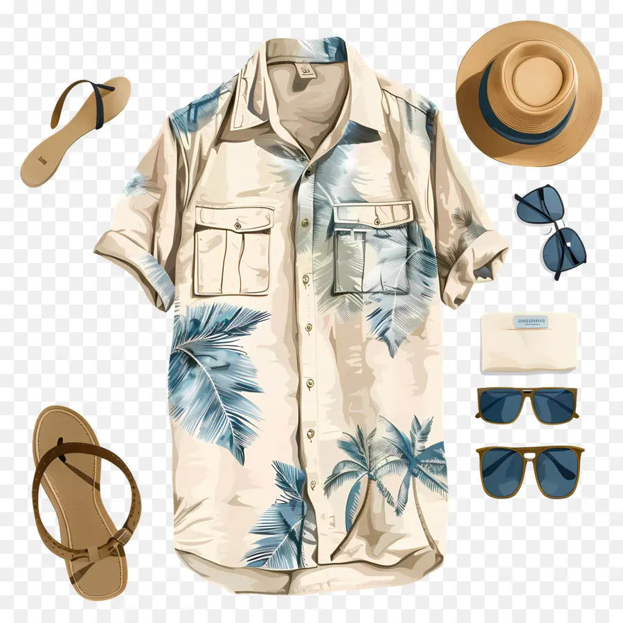Yaz Kıyafeti，Palmiye Ağacı Tasarımları PNG