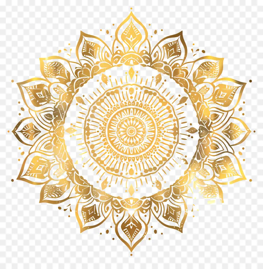 Altın Mandala Deseni，Mandala PNG