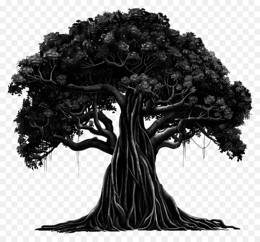 Siyah Banyan Ağacı，Banyan Ağacı PNG