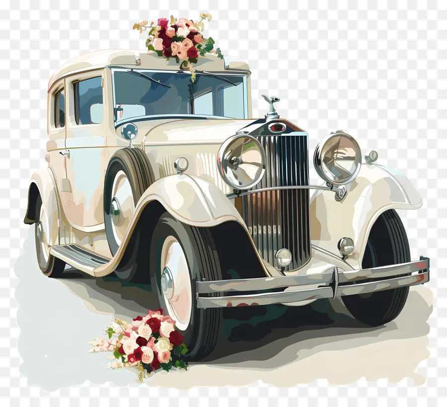 Düğün Araba，Eski Araba PNG