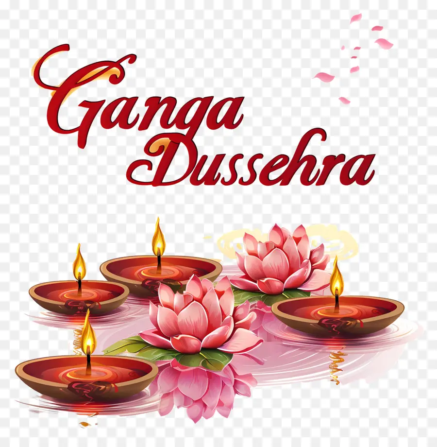 Ganga Bu Dussehra Festivali，Lotus çiçeği PNG