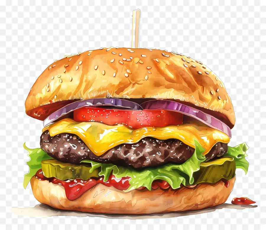 Hamburger，çizburger PNG