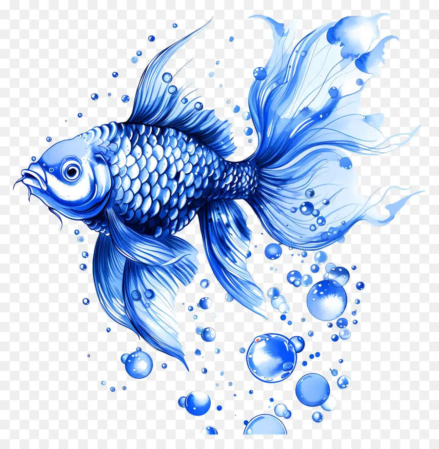 Mavi Balık，Betta Balık PNG