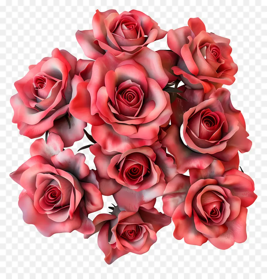 çiçek Yığını，Kırmızı Güller PNG