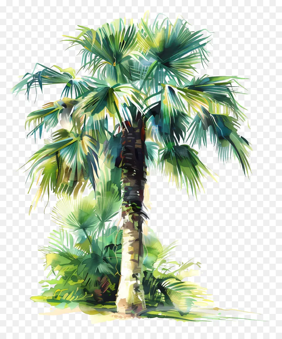Palmiye Ağacı，Palmiye Ağacı Boyama PNG