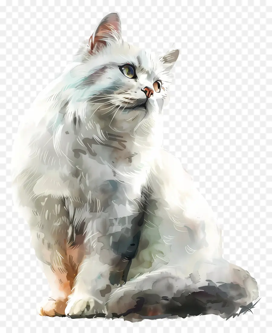 Kedi，Beyaz Kedi PNG