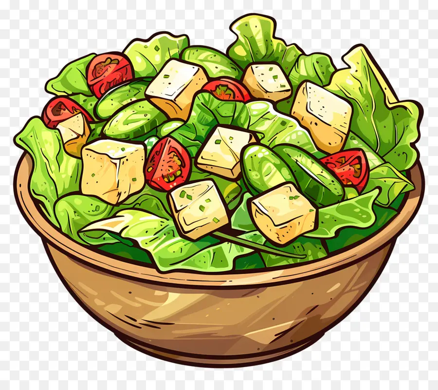 Sezar Salatası，Salata PNG