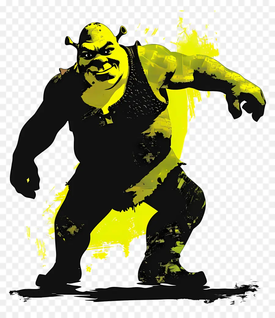 Shrek Silueti，Karanlık Kahraman PNG
