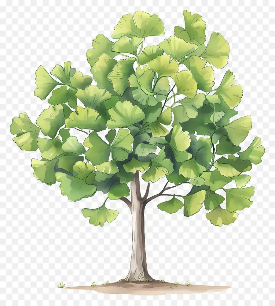 Ginkgo Ağacı，Yeşil Yaprakları PNG
