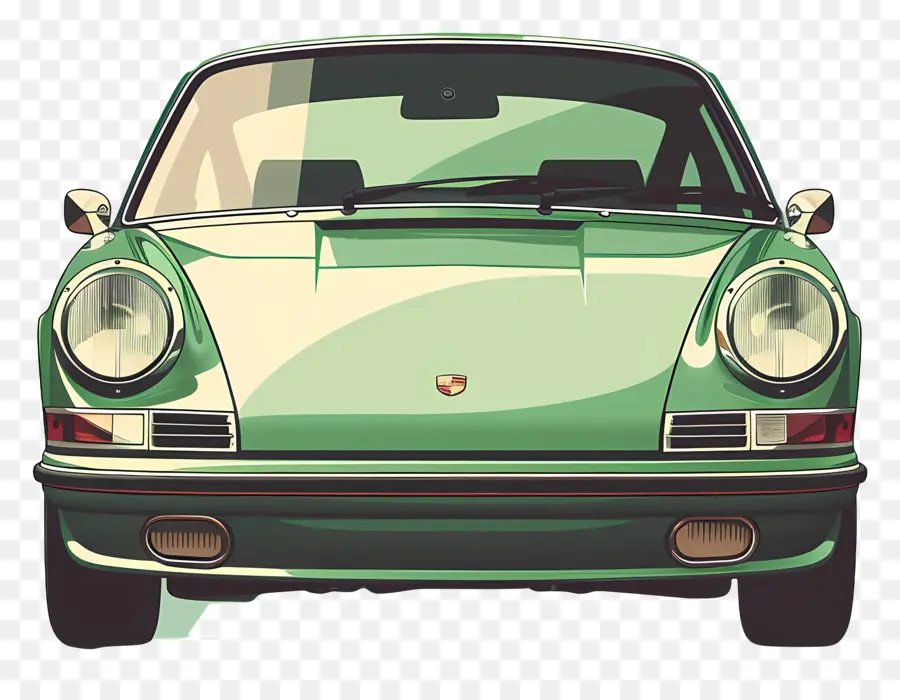 Porsche，Yeşil Araba PNG