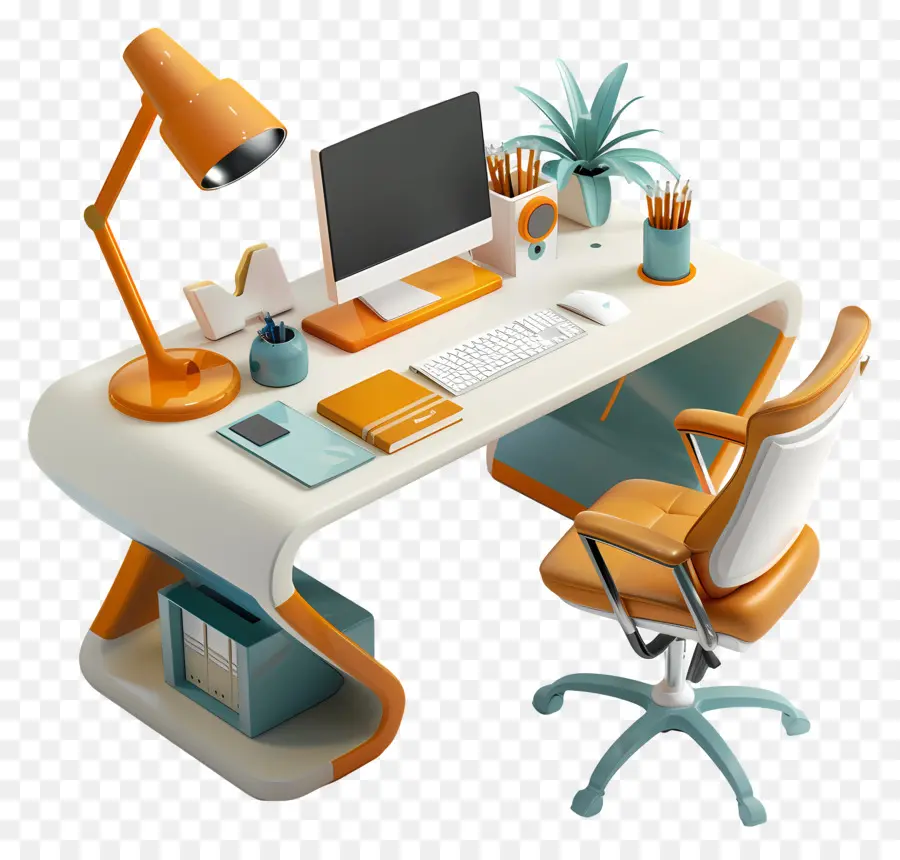Ofis Masası，Bilgisayar Masası PNG