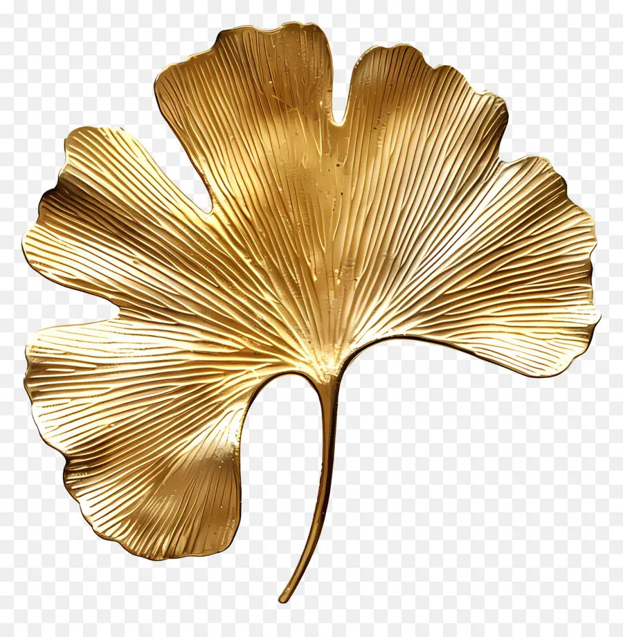 Altın Ginkgo Yaprağı，Yaprak PNG