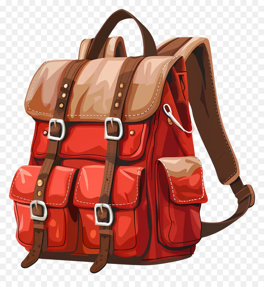 Sırt çantası，Kırmızı Sırt çantası PNG