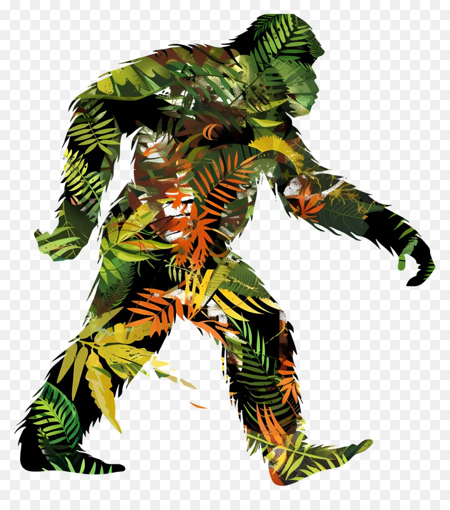 Bigfoot Silueti，Goril PNG