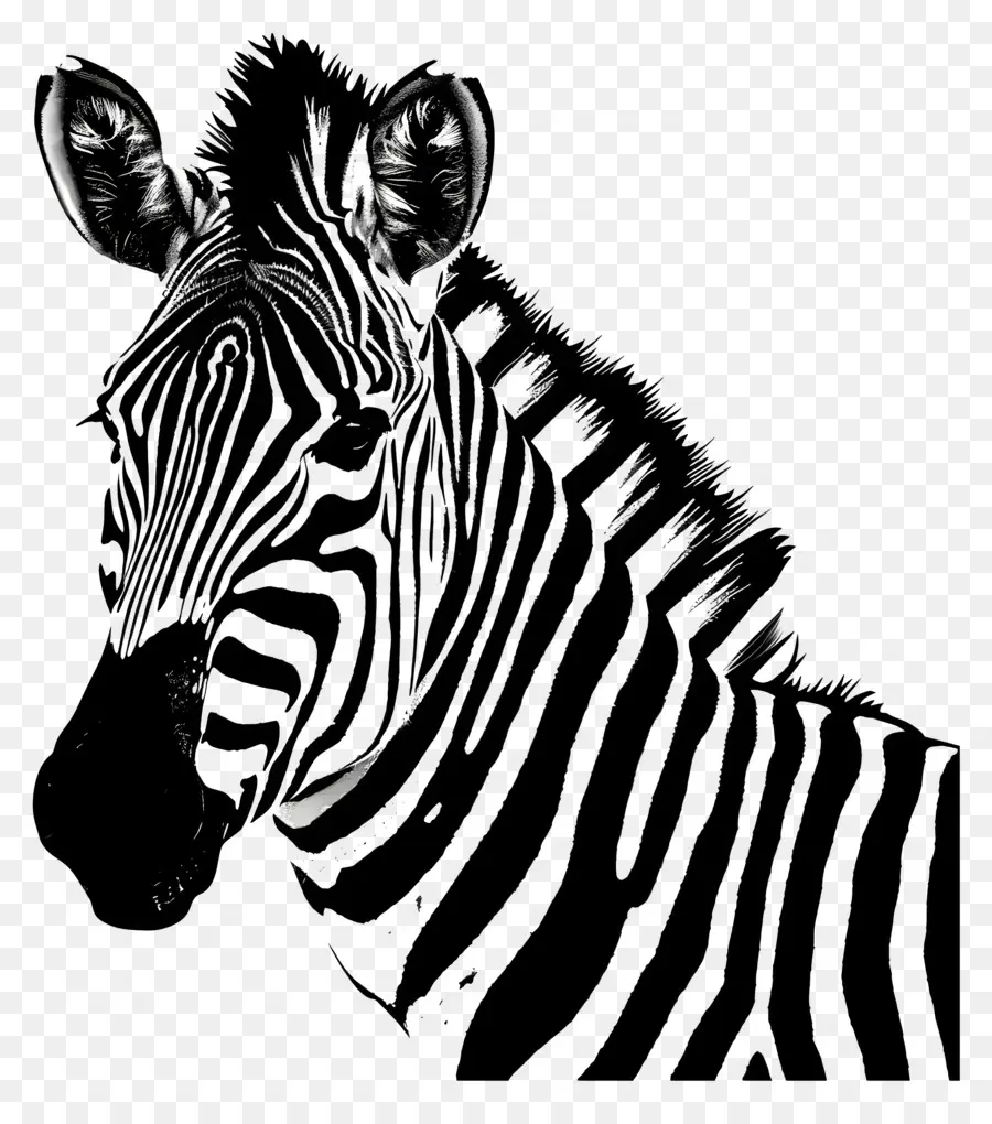 Zebra，Siyah Ve Beyaz PNG