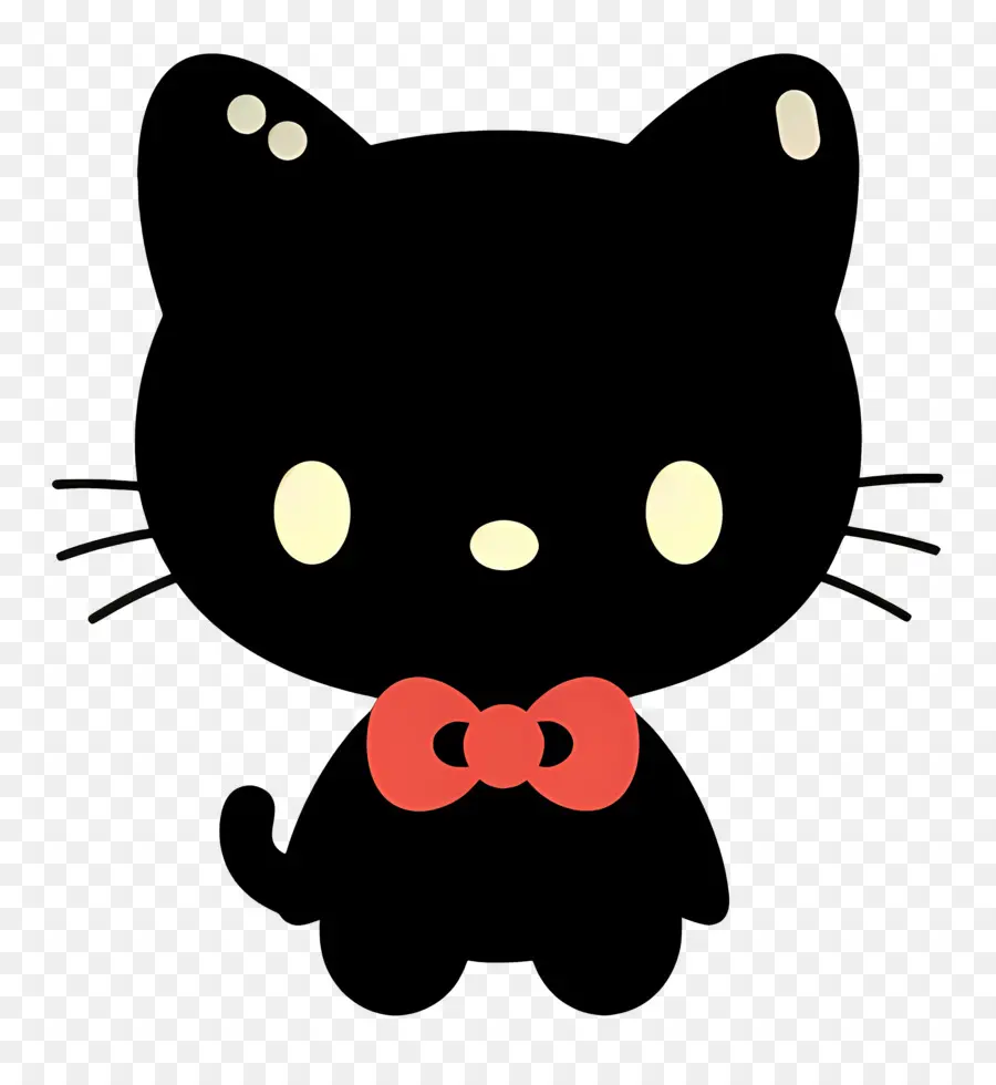 Merhaba Kitty，Siyah Kedi PNG