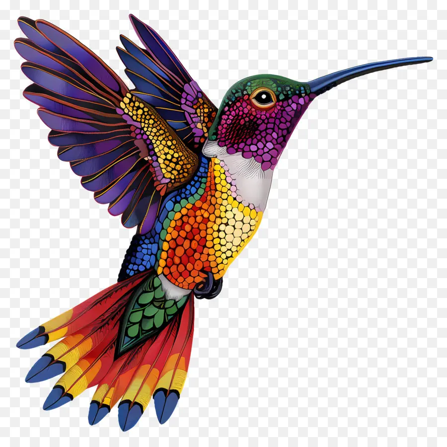 Sinekkuşu，Renkli Tüyler PNG