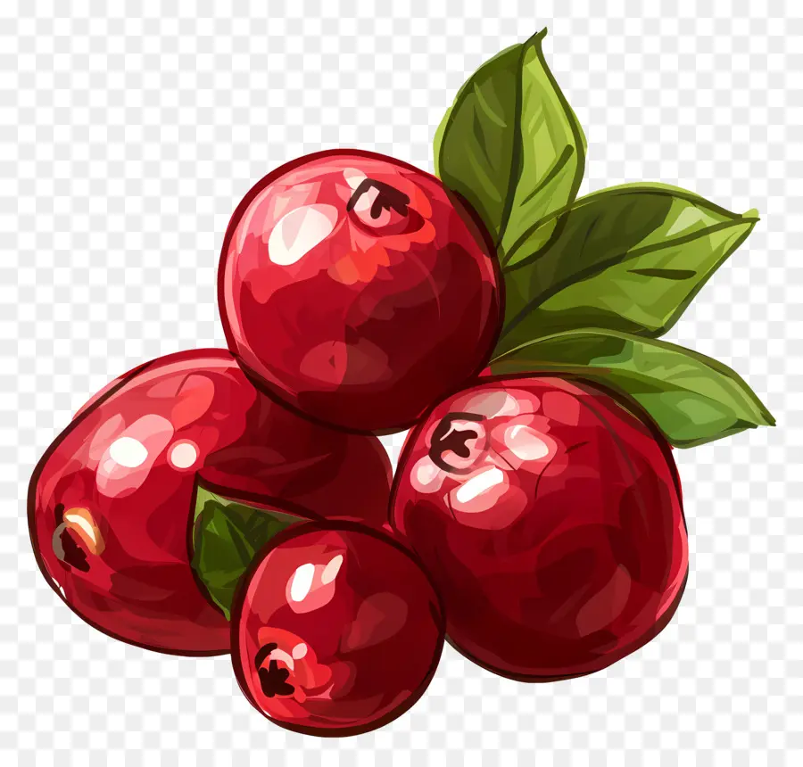Kızılcık，Kırmızı Meyveler PNG