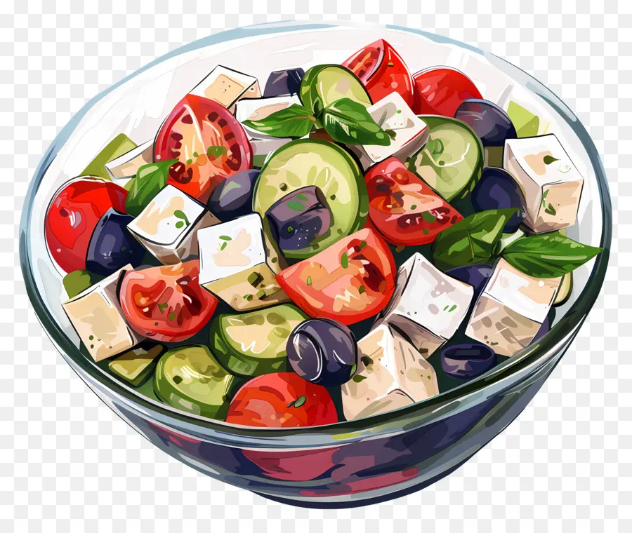 Yunan Salatası，Beyaz Peynir PNG