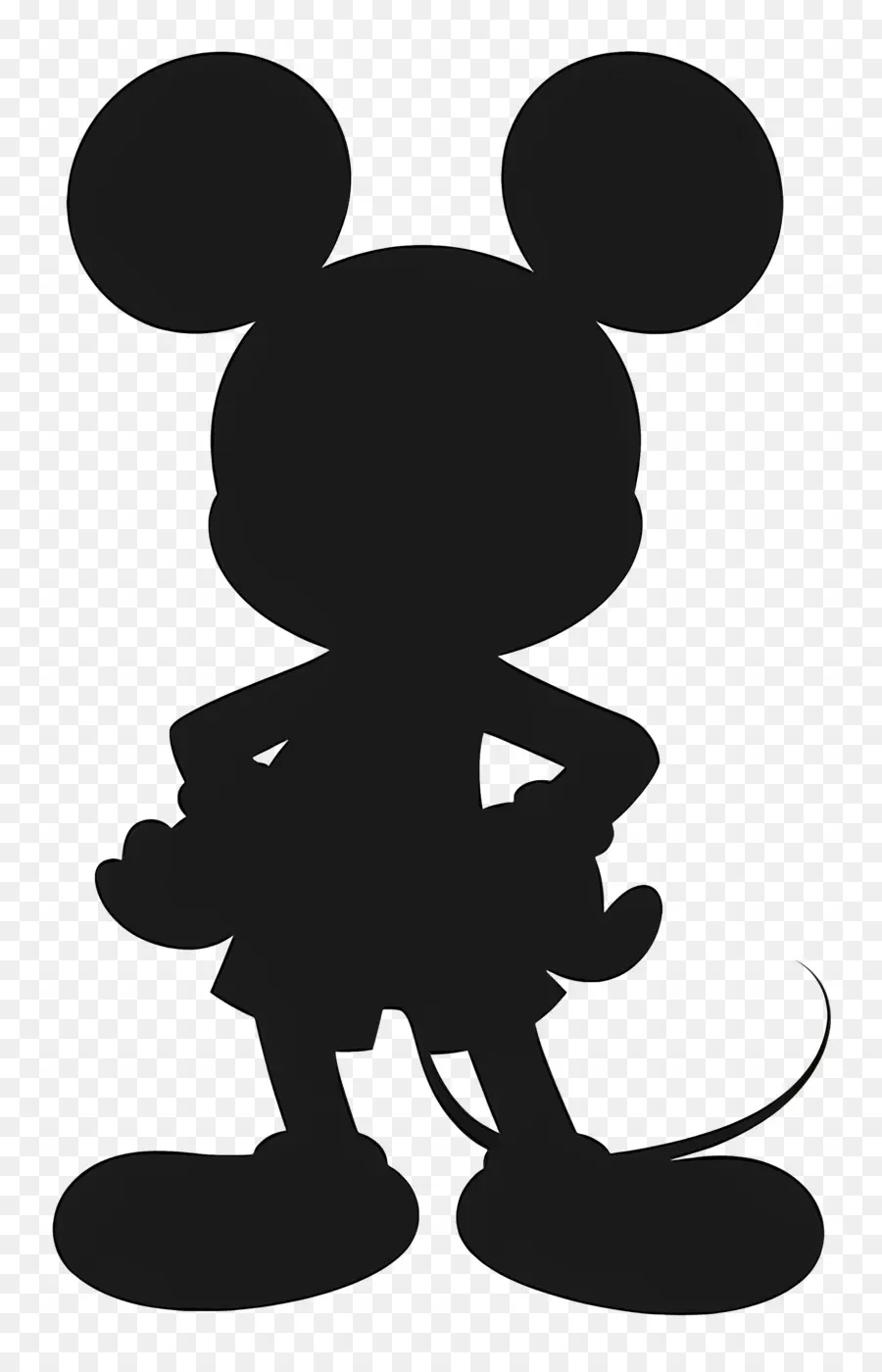 Mickey Mouse Silueti，Mickey Fare PNG