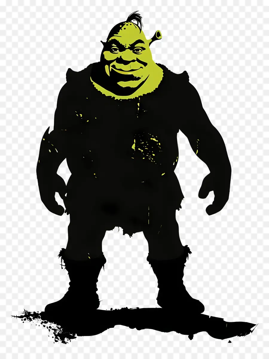 Shrek Silueti，çizgi Film Karakteri PNG