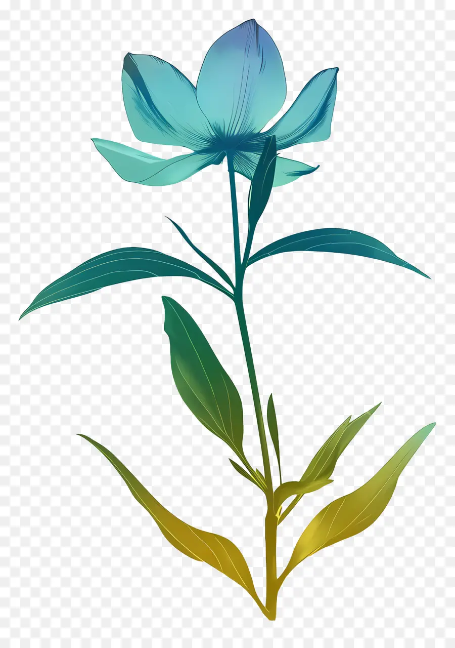 çiçek，Mavi çiçek PNG