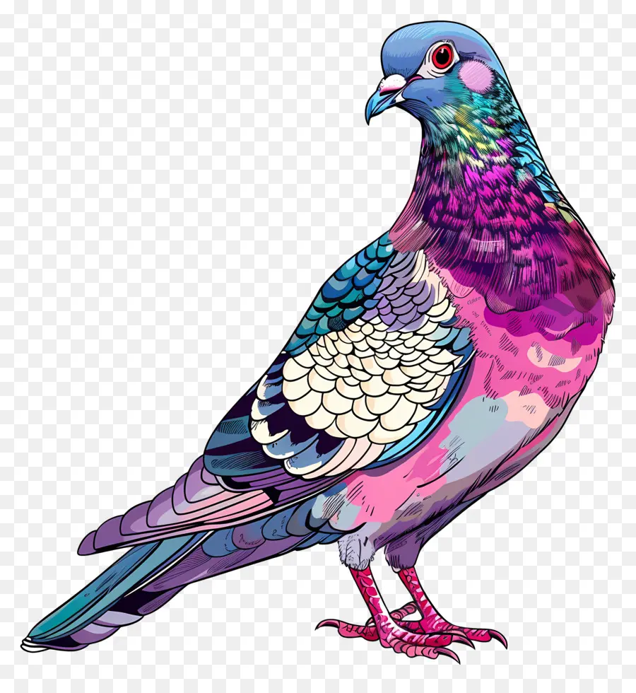 Güvercin，Renkli Kuş PNG