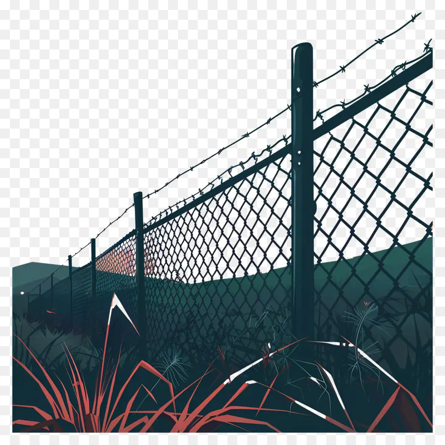 Tel çit，Zincir Bağlantı çit PNG