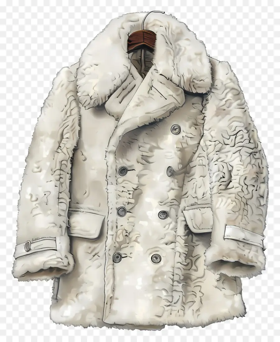 Ceket，Beyaz Shearling Ceket PNG
