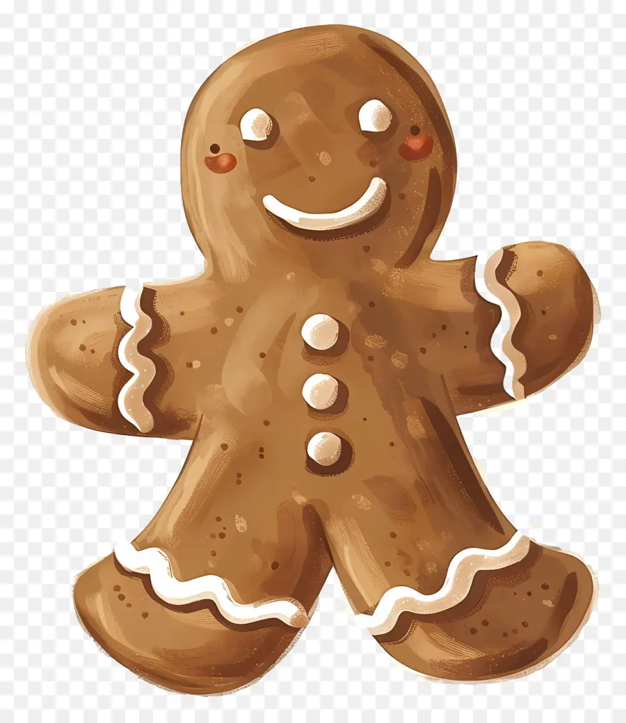 Gingerbread Adam，Santa şapka PNG