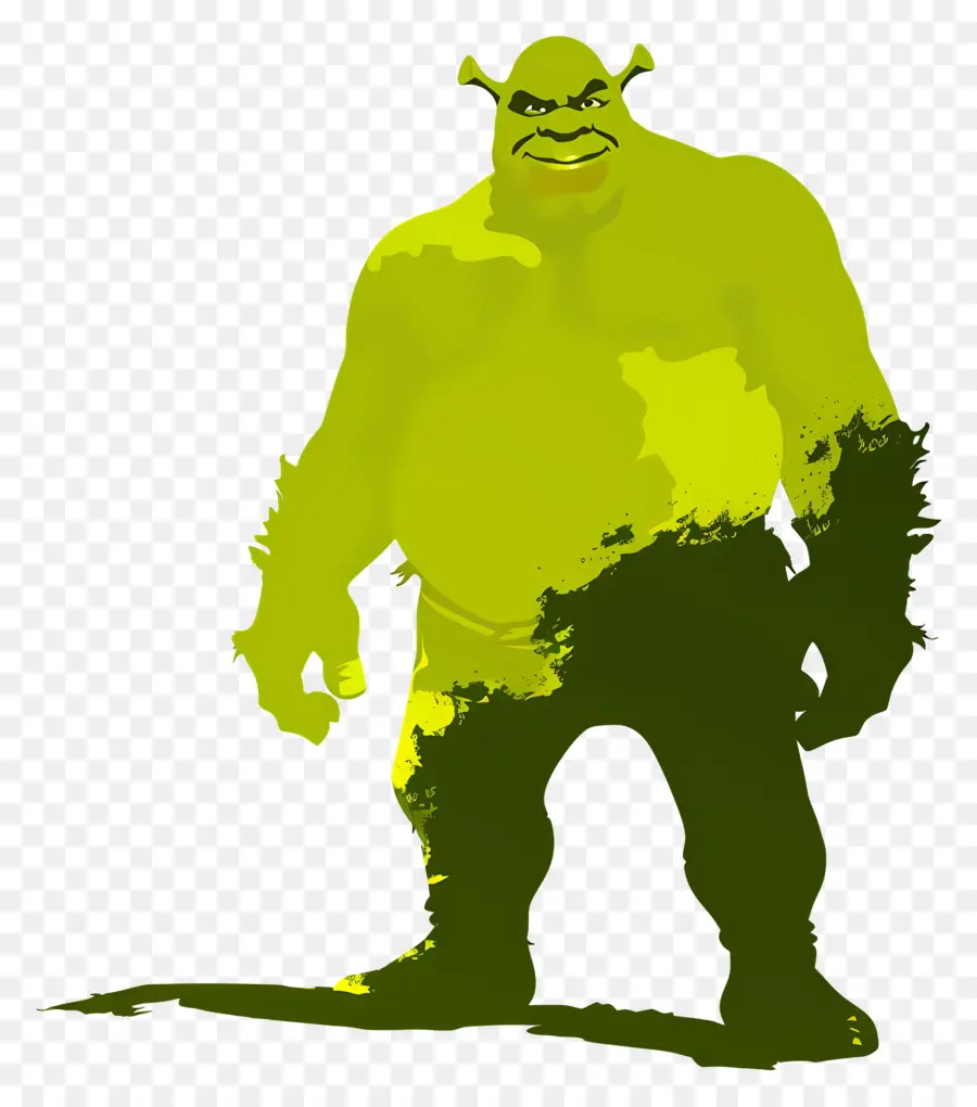 Shrek Silueti，çizgi Film Karakteri PNG