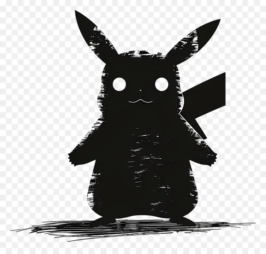 Pikachu，Kara Hayvan PNG