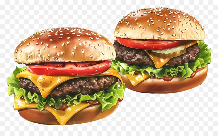 Hamburger，Pastırmalı çizburger PNG