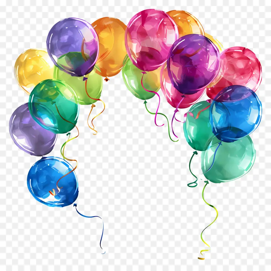 Doğum Günü çerçeve，Balonlar PNG