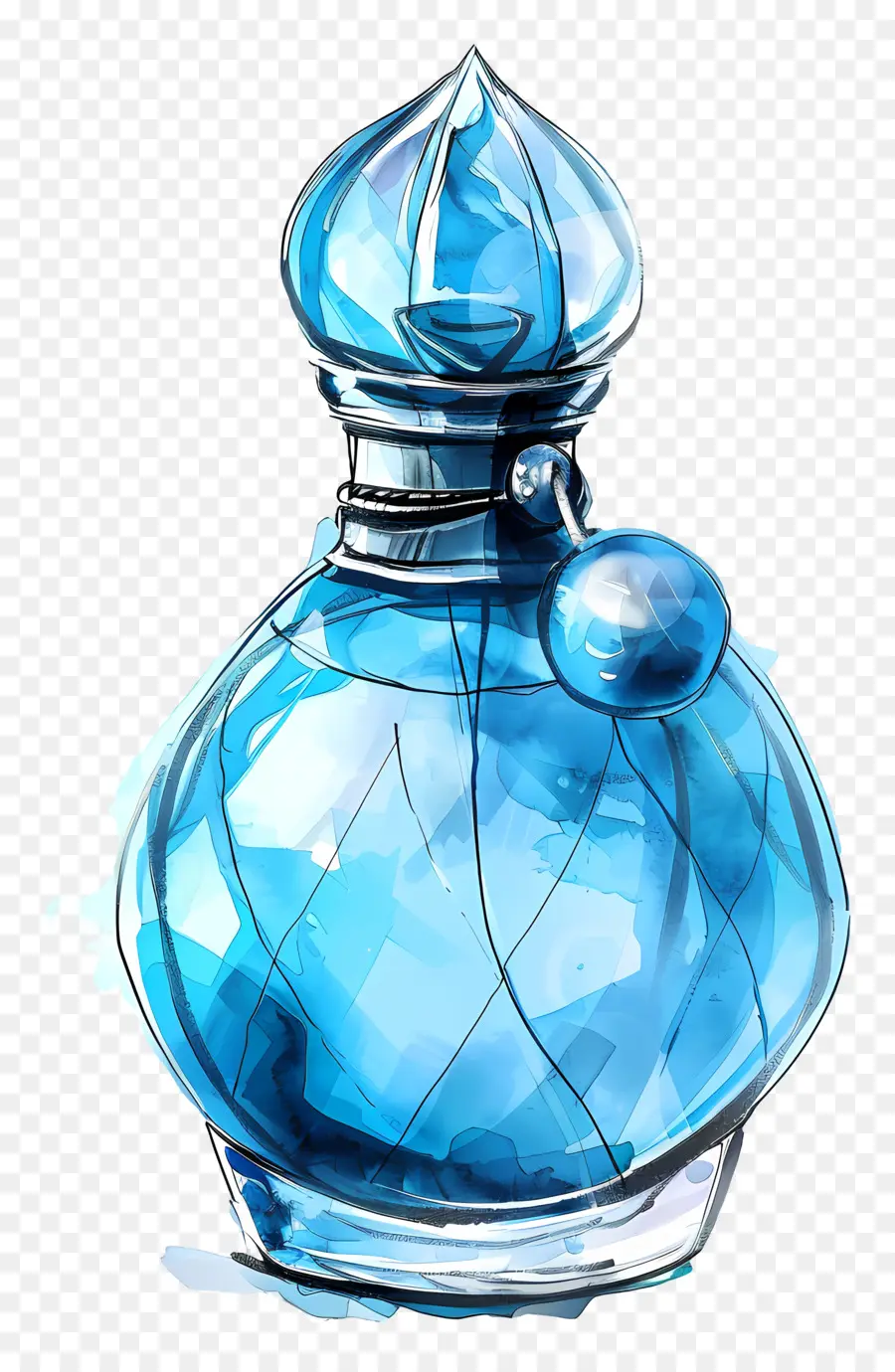 Parfüm，Mavi şişe PNG