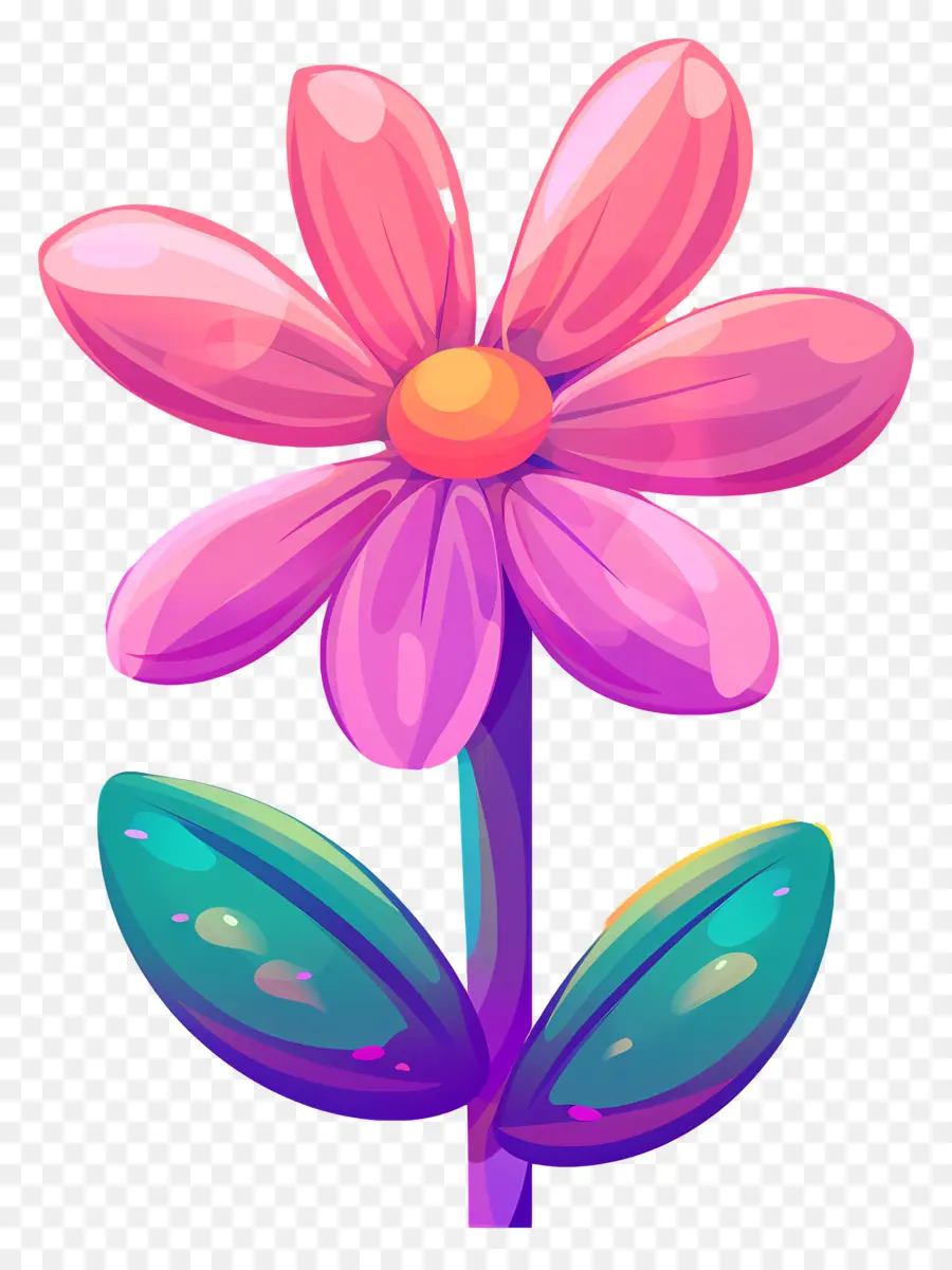 çiçek，Pembe Ve Mor çiçek PNG