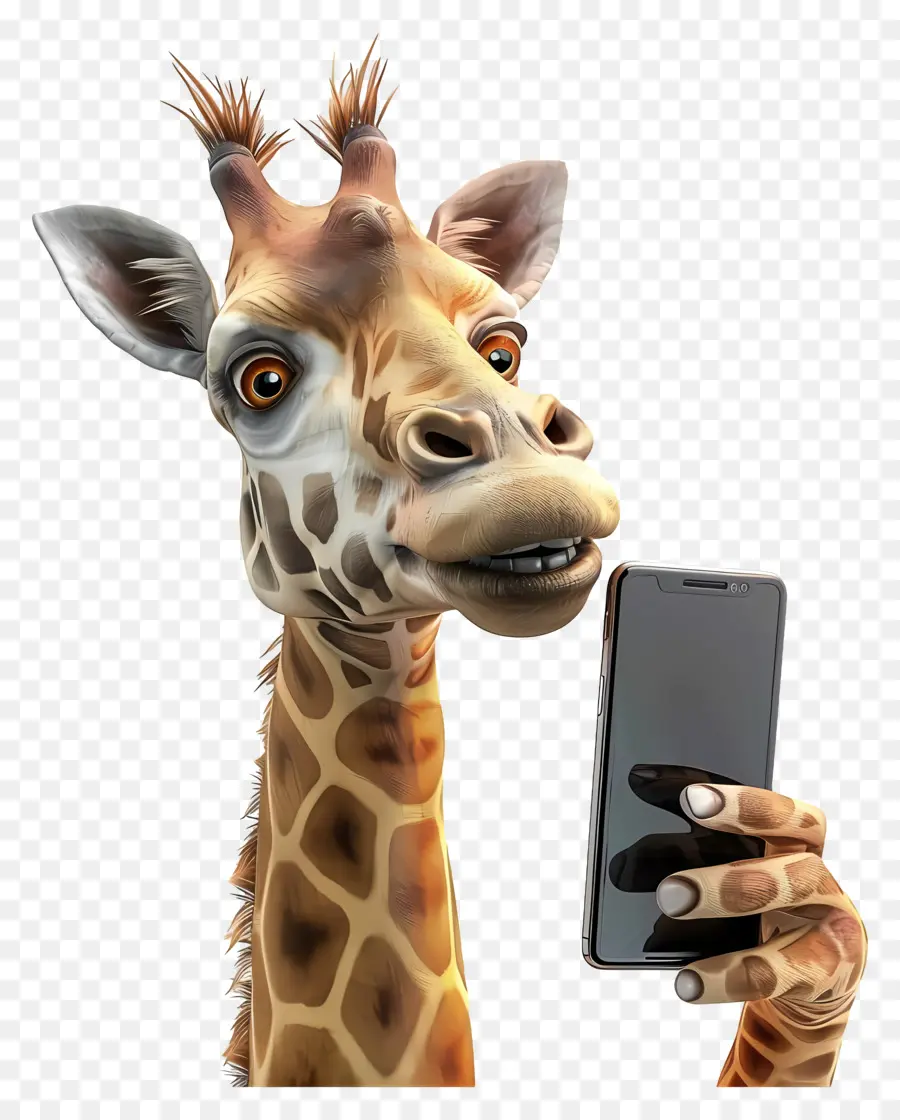 Selfie Hayvan，Zürafa PNG